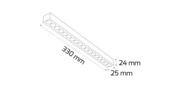 Goya Slim 18W Magnet Mercekli Linear Ray Armatür Aydınlatma 33CM GY 2071-18