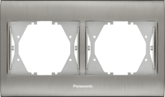 Viko Thea Blu İkili Çerçeve Inox Beyaz