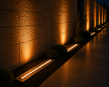 Sıva Altı Wallwasher Duvar Aydınlatma 50Cm 18 Ledli Volvoşır Aydınlatma