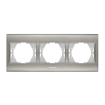 Viko Thea Blu Üçlü Çerçeve Inox Beyaz