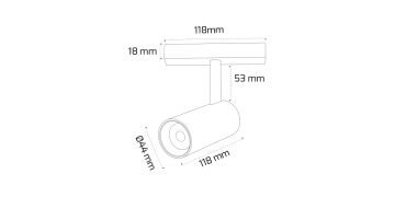 Goya Slim 12W Magnet Mercekli Ray Spot Armatür Aydınlatma GY 2073-12