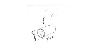 Goya 8 Watt Samsung Ledli Ray Spot Mağaza Aydınlatma Armatürü GY 3660 3200K (Gün Işığı) - Beyaz