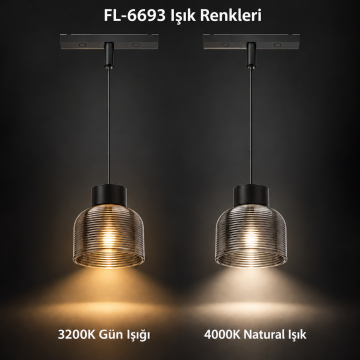 Forlife Klasik FL-6693 5W Cam Dekoratif Sarkıt Magnet Ray Aydınlatma