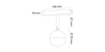 Goya Slim 7W Magnet Sarkıt Top Ray Armatür Aydınlatma 13CM GY 2079-7