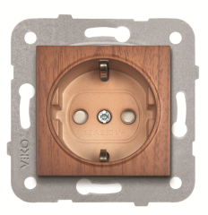 Viko Artline Novella Çocuk Korumalı Topraklı Priz Mekanizma + Kapak 92605342 Ceviz