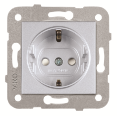 Viko Artline Novella Çocuk Korumalı Topraklı Priz Mekanizma + Kapak 92605342 Gümüş