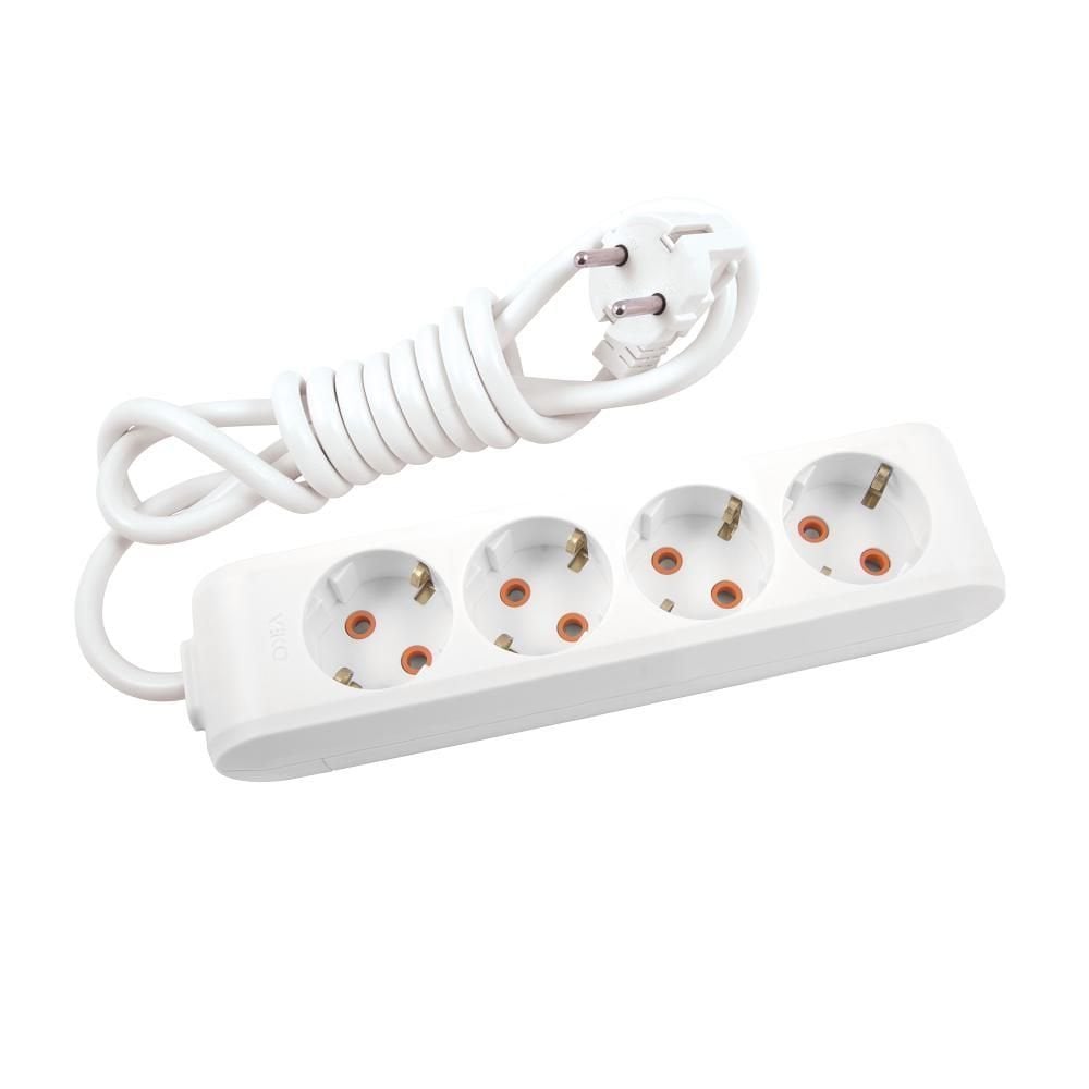 Viko Multi-led Dörtlü 3 Mt Grup Priz Topraklı Çocuk Korumalı 90113403