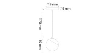 Goya Slim 7W Magnet Sarkıt Top Ray Armatür Aydınlatma 21CM GY 2076-7
