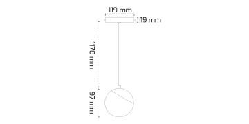 Goya Slim 7W Magnet Sarkıt Top Ray Armatür Aydınlatma 21CM GY 2076-7
