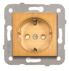 Viko Artline Novella Çocuk Korumalı Topraklı Priz Mekanizma + Kapak 92605342 Kayın