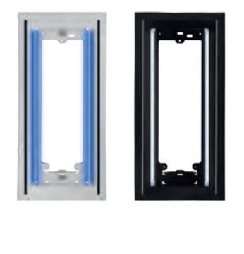 Audio Mavi Işıklı Sıva Üstü Panel Altlık Gümüş Çerçeve 001282
