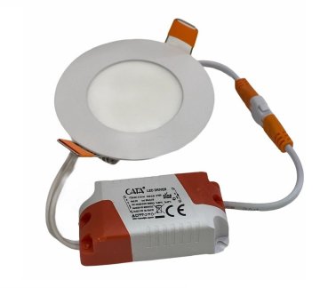 Cata 6 Watt Led Panel Aydınlatma Gömme Led Panel Armatürü Siyah Kasa ct-5125 3000  K (Gün Işığı)