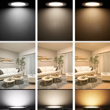 Cata 6 Watt Led Panel Aydınlatma Gömme Led Panel Armatürü Siyah Kasa ct-5125 3000  K (Gün Işığı)