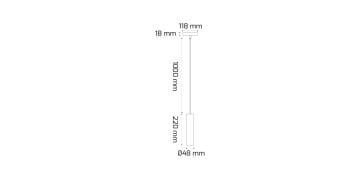 Goya Slim 12W Magnet Sarkıt Boru Ray Armatür Aydınlatma 122CM GY 2074-12