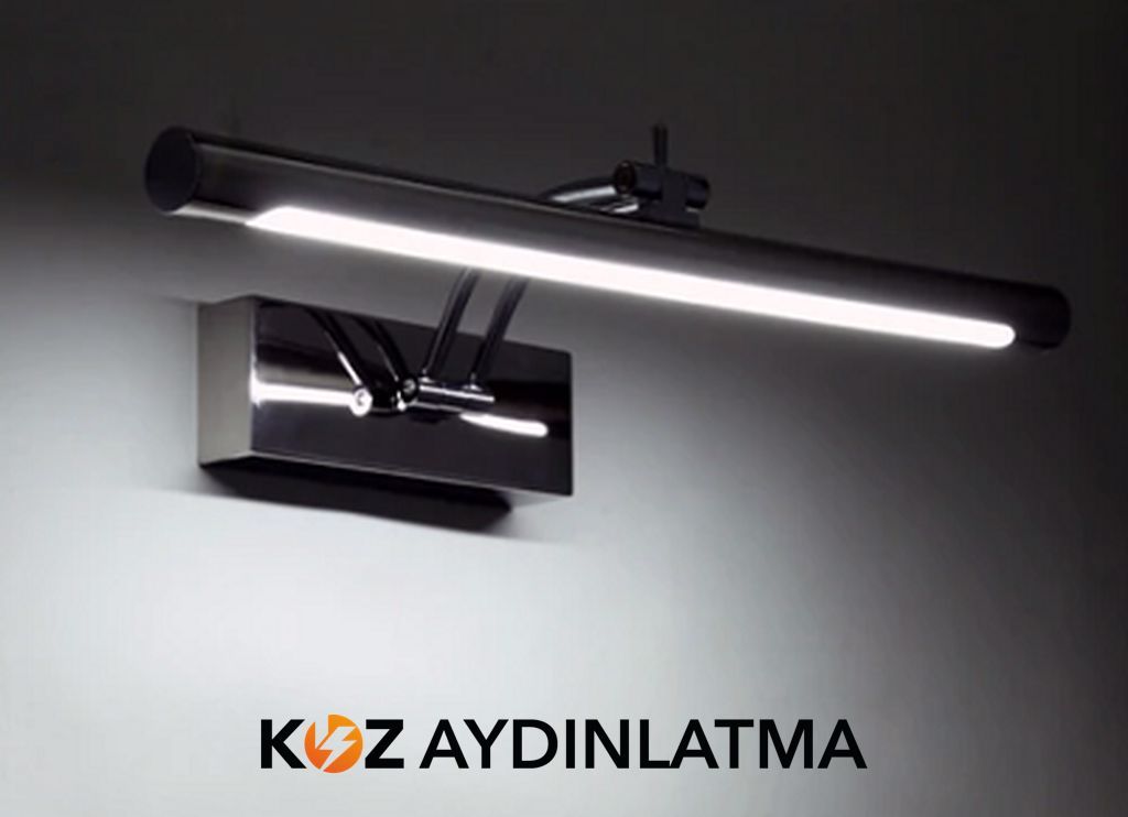 Cata Pelikan Krom Ledli Banyo Tablo Aplik Armatür ct-5207 6400K (Beyaz Işık)