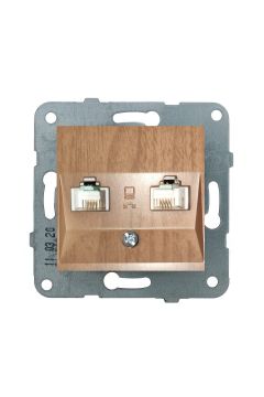 Viko Artline Novella Data-Nümeris Telefon Prizi (RJ45-CAT5E-CAT3) Mekanizma + Kapak 92600035 Ceviz