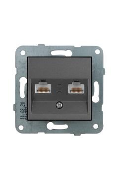 Viko Artline Novella Data-Nümeris Telefon Prizi (RJ45-CAT5E-CAT3) Mekanizma + Kapak 92600035 Füme