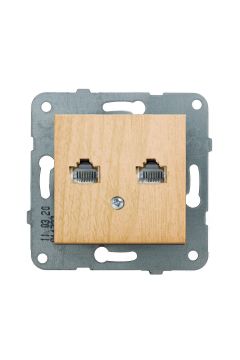 Viko Artline Novella Data-Nümeris Telefon Prizi (RJ45-CAT5E-CAT3) Mekanizma + Kapak 92600035 Kayın