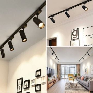 Goya 14 Watt Dimlenebilir Samsung Ledli Ray Spot Mağaza Aydınlatma Armatürü GY 3664 3200K (Gün Işığı) - Siyah - Dimli