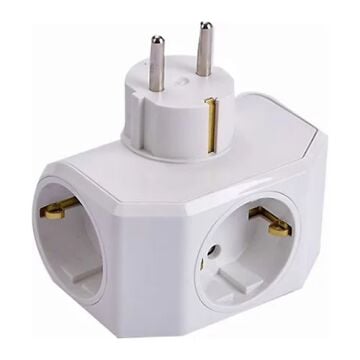 Viko Topraklı Üçlü Beyaz Fiş Priz Yonca 90303000