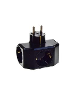 Viko Topraklı Üçlü Siyah Fiş Priz Yonca 90303300