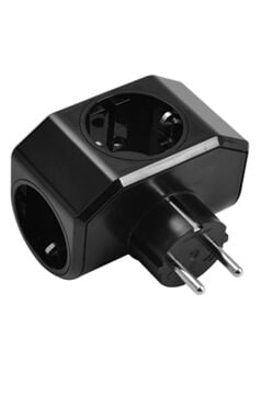 Viko Topraklı Üçlü Siyah Fiş Priz Yonca 90303300