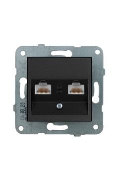 Viko Artline Novella Data-Nümeris Telefon Prizi (RJ45-CAT5E-CAT3) Mekanizma + Kapak 92600035 Siyah