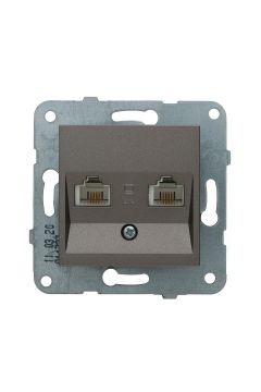 Viko Artline Novella Data-Nümeris Telefon Prizi (RJ45-CAT6-CAT3) Mekanizma + Kapak 92600104 Antrasit