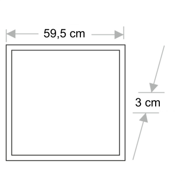 Cata 60x60 60W Sıva Üstü Backlight Slim Led Panel ct-5281 6400K (Beyaz Işık)