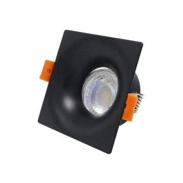 Cata Leopon Kare Siyah Kasa Dekoratif Spot Armatür ct-5090