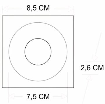 Cata Leopon Kare Siyah Kasa Dekoratif Spot Armatür ct-5090