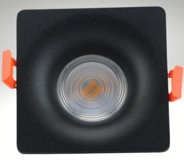 Cata Leopon Kare Siyah Kasa Dekoratif Spot Armatür ct-5090