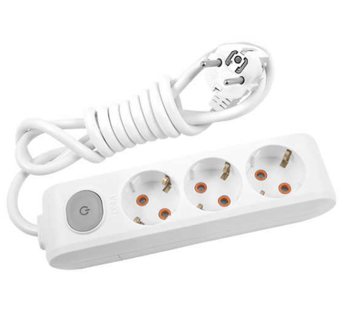 Viko Multi-let Üçlü 2 Mt Anahtarlı Grup Priz Topraklı Çocuk Korumalı 90117302