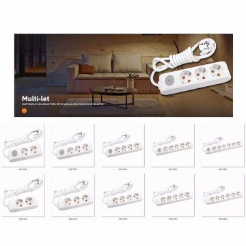 Viko Multi-let Üçlü 2 Mt Anahtarlı Grup Priz Topraklı Çocuk Korumalı 90117302