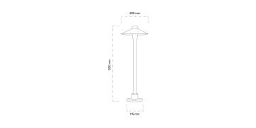 Goya 5W Dış Mekan Modern Led Yol Bahçe Armatürü Aydınlatma Bollard Aydınlatma GY 6262