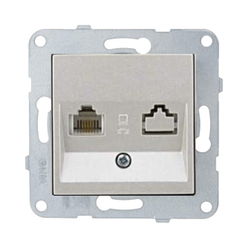 Viko Artline Novella Data-Nümeris Telefon Prizi (RJ45-CAT6-CAT3) Mekanizma + Kapak 92600104 Saten