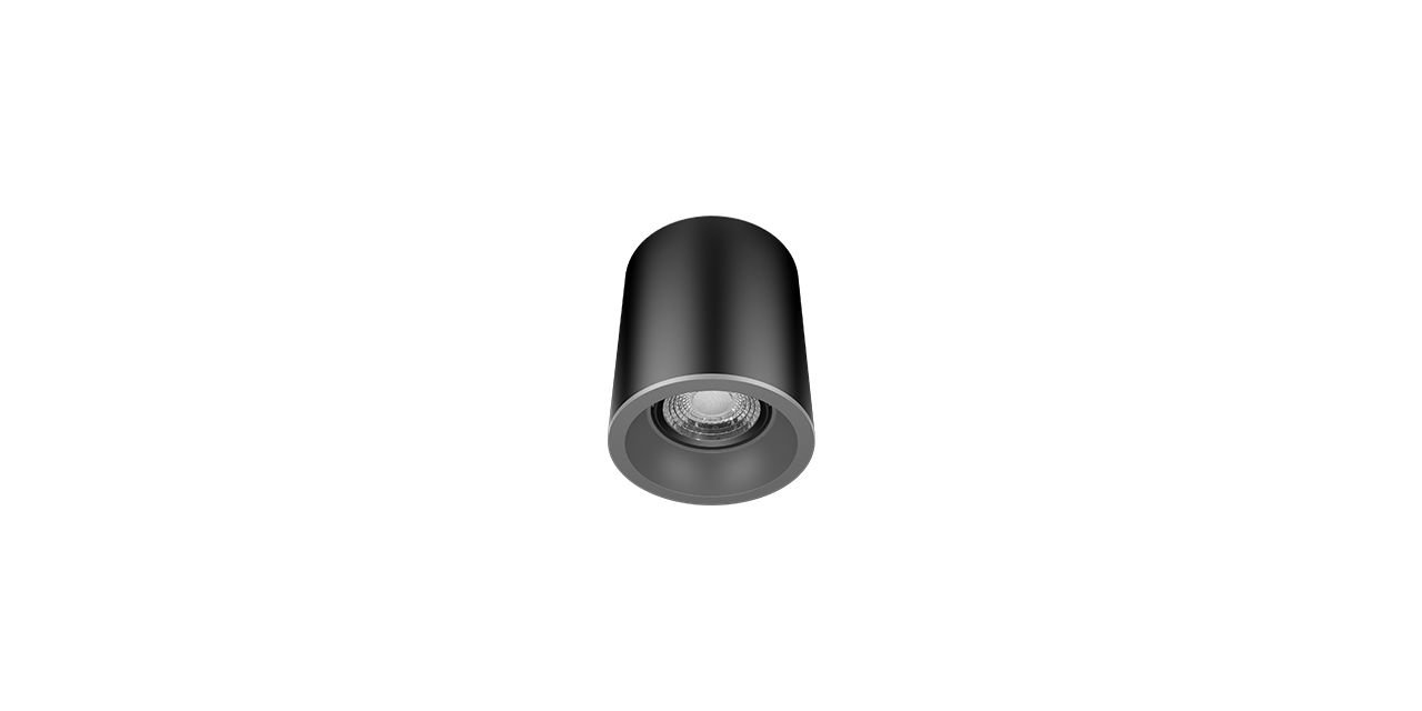 Goya 8 Watt 9x9 Yuvarlak Kasa Samsung Ledli Spot Armatür GY 1857-8 2700K (Sarı Işık) - Siyah - Titanyum - Dimsiz