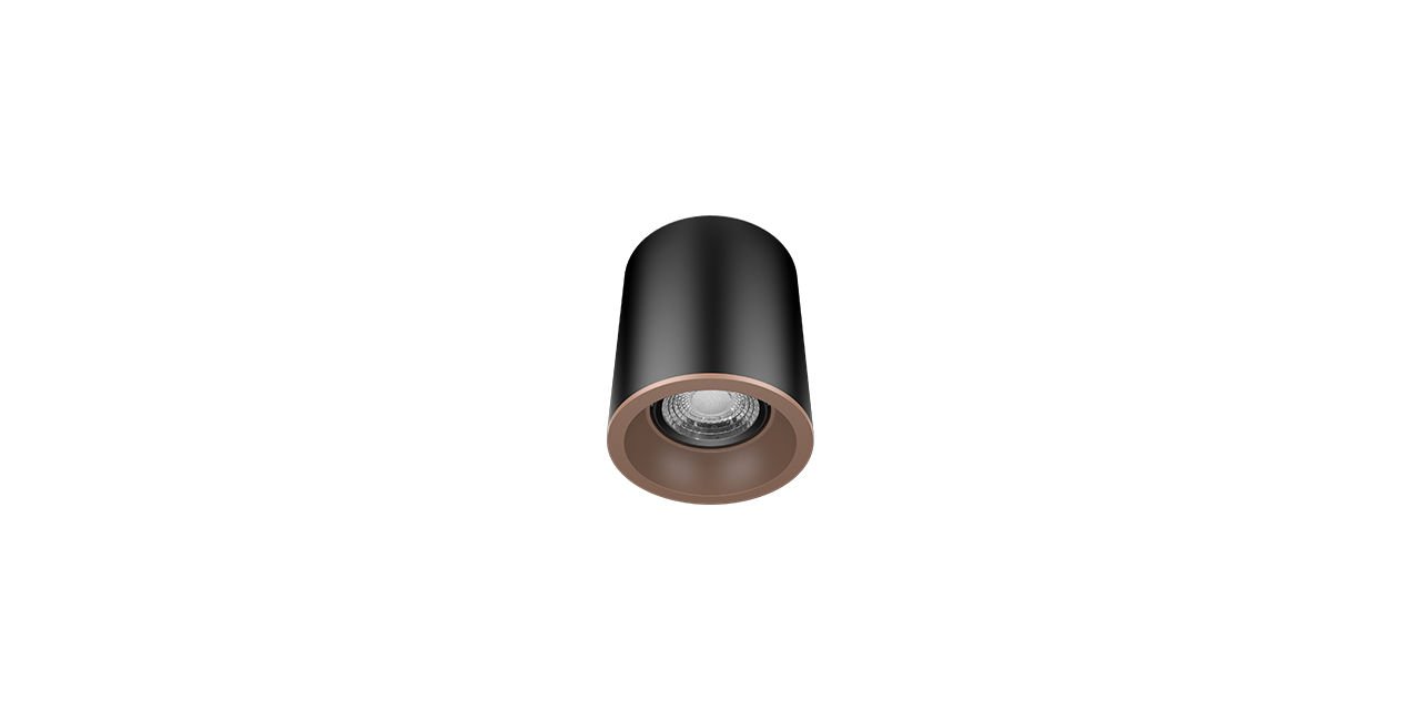Goya 8 Watt 9x9 Yuvarlak Kasa Samsung Ledli Spot Armatür GY 1857-8 3000  K (Gün Işığı) - Siyah - Rose - Dimli