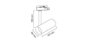 Goya 14 Watt Samsung Ledli Ray Spot Mağaza Aydınlatma Armatürü GY 3633