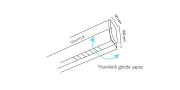 Goya 60 Watt Samsung Ledli Mercekli Dekoratif Sarkıt Linear Armatür 180CM GY 8039-180