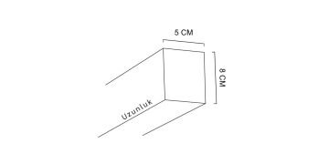 Cata 5x8 Profil Sarkıt Linear Armatür 90 Cm Beyaz Işık 6400K ct-9060 Beyaz - Askısız