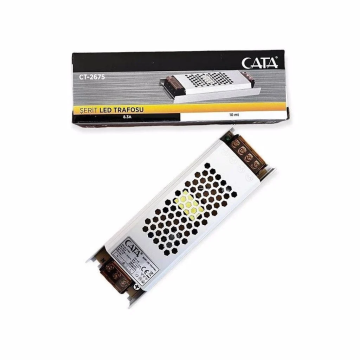 Cata 12,5 Amper İç Mekan Fansız Slim Şerit Led Trafo CT-2675