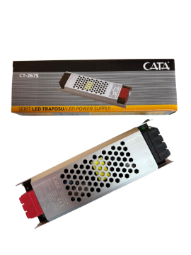 Cata 12,5 Amper İç Mekan Fansız Slim Şerit Led Trafo Klemensli CT-2675