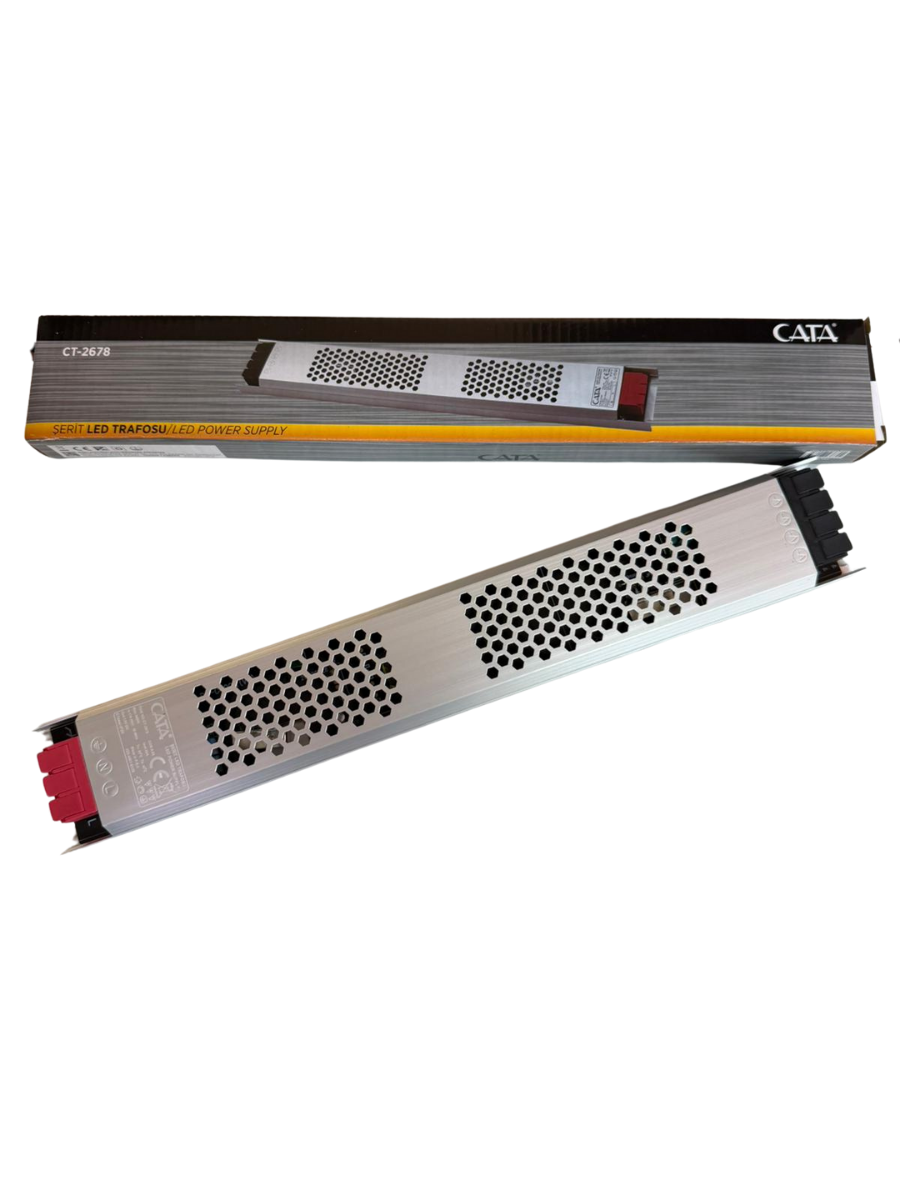 Cata 30 Amper İç Mekan Fansız Slim Şerit Led Trafo Klemensli CT-2678
