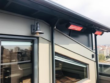 Ardonat Dış Mekan Kafe Restorant İnfrared Kumandalı Isıtıcı Halogen Black 2000 Watt