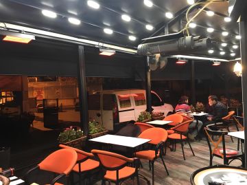 Ardonat Dış Mekan Kafe Restorant İnfrared Kumandalı Isıtıcı Halogen Black 2000 Watt