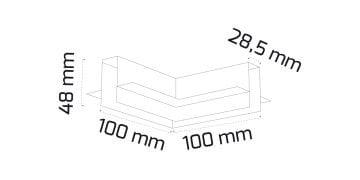 Goya Sıva Altı Trimless Magnet Ray L Dönüş Aparatı Duvar Tipi GY 2018