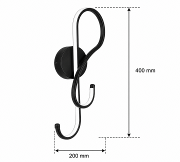 Treble Clef Modern Led Duvar Apliği Dekoratif Aplik Duvar Aydınlatma