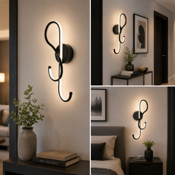 Treble Clef Modern Led Duvar Apliği Dekoratif Aplik Duvar Aydınlatma