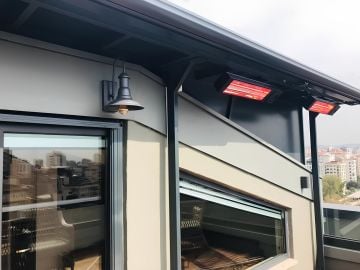 Ardonat 3000 Watt Kumandalı Dış Mekan Kafe Restoran Isıtıcı İnfrared Halogen Black Twin